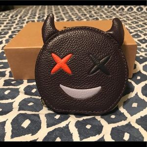 Coach Emoji Cheeky Round Coin Case